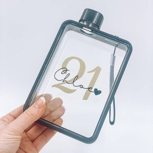 21st Birthday Gift Personalised Water Bottle 380ml - H2OSQD